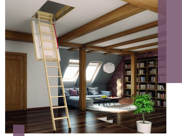 Чердачные лестницы под ключ в Белове: изготовление и монтаж