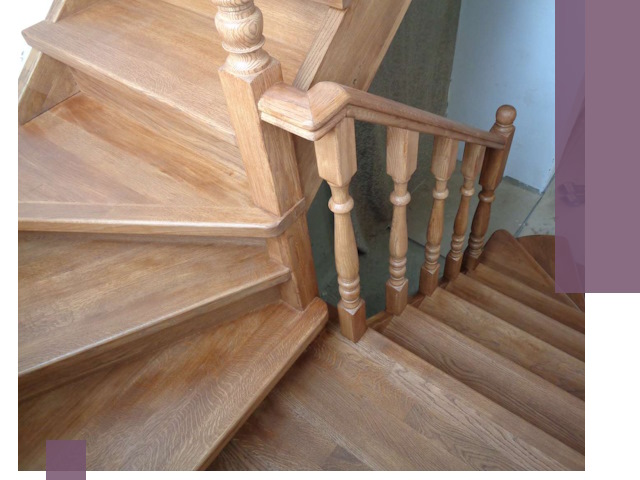 Дубовые лестницы под ключ в Белове: изготовление и монтаж