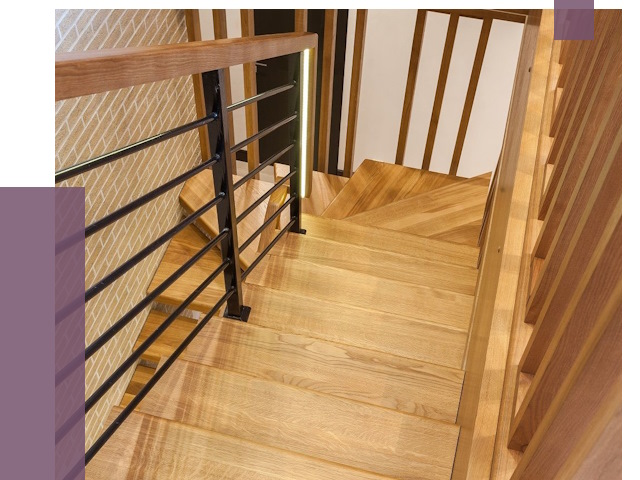 Лестницы из ясеня в Белове под ключ от 10642 руб. 
