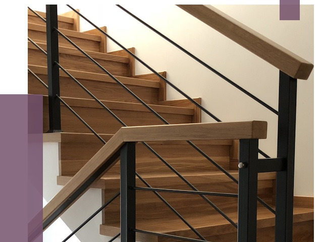 Обшивка металлической лестницы деревом в Белове от 4615 руб. 