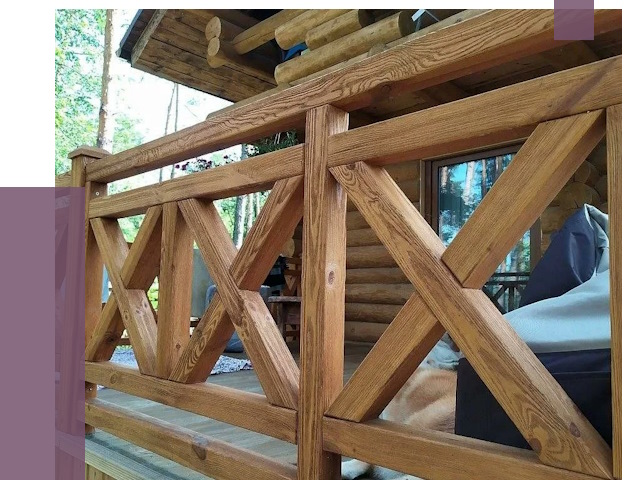 Деревянные перила под ключ в Белове от 8144 руб. 