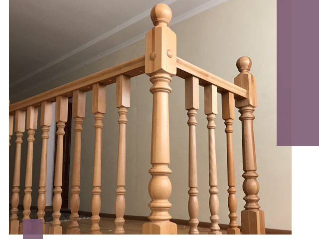 Деревянные перила на заказ в Белове: монтаж и изготовление