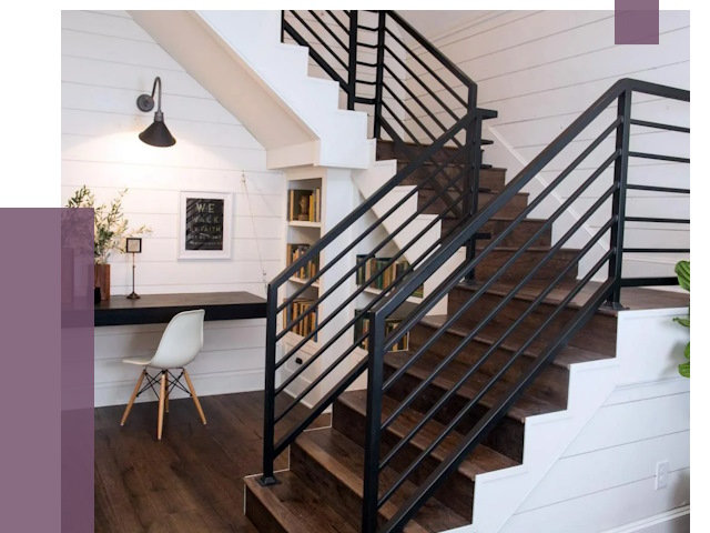 Перила для лестницы в доме в Белове от 7873 руб. — ПРОЛЁТ-Блв