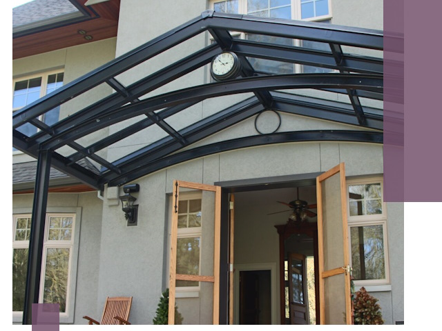 Изготовление и монтаж навесов и козырьков в Белове