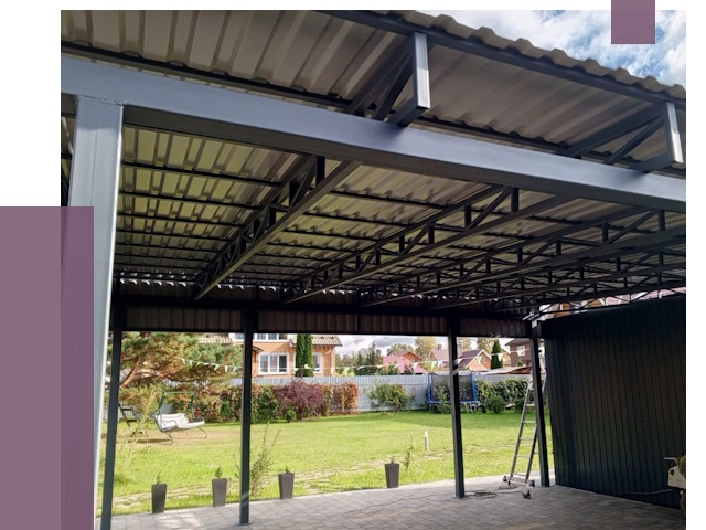 Монтаж навесов в Белове от 7818 руб. — установка навеса | ПРОЛЁТ-Блв