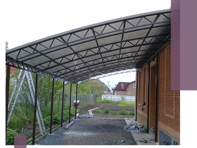 Профессиональный монтаж навесов под ключ в Белове