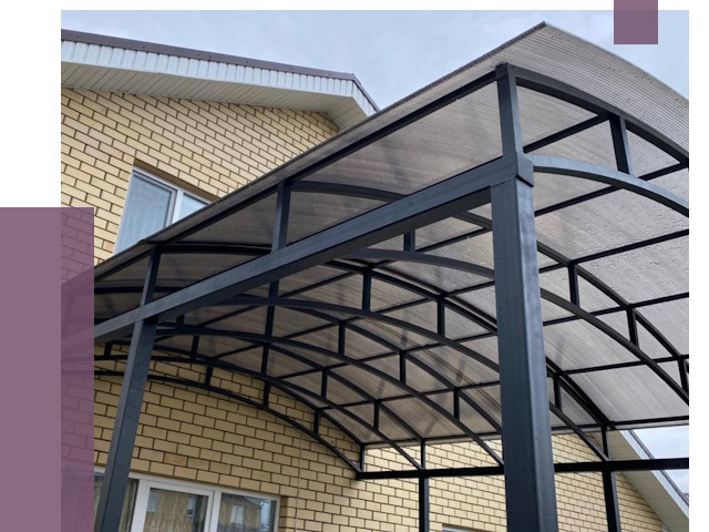 Монтаж козырьков в Белове от 12216 руб. | ПРОЛЁТ-Блв