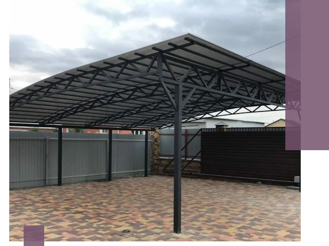 Недорогие навесы под ключ в Белове — изготовление и монтаж