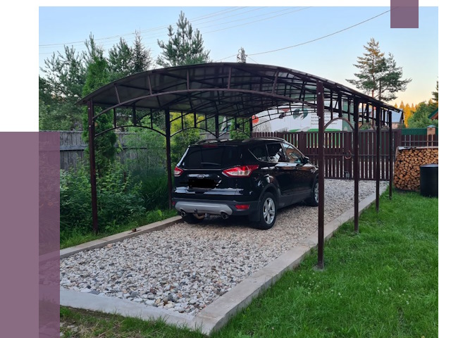 Навесы для автомобиля в Белове от 13954 руб.  | ПРОЛЁТ-Блв