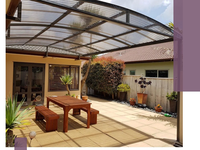 Навесы во двор под ключ в Белове — изготовление и монтаж