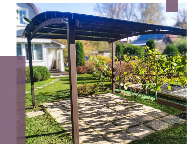 Навесы для дачи в Белове от 13519 руб. под ключ — ПРОЛЁТ-Блв