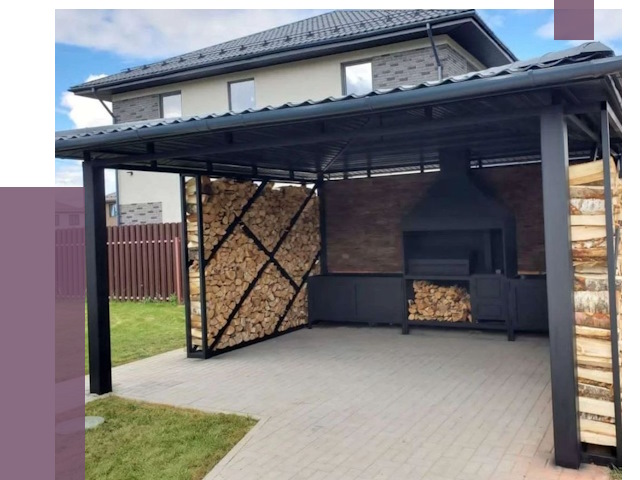 Навесы для барбекю в Белове от 13519 руб. под ключ | ПРОЛЁТ-Блв