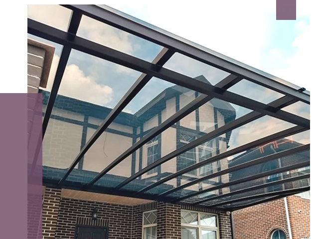 Навесы из поликарбоната в Белове от 9143 руб. под ключ — ПРОЛЁТ-Блв