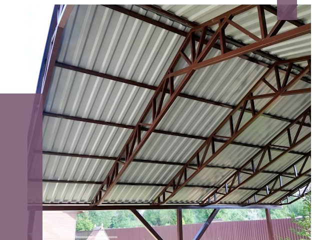 Навесы из профнастила в Белове от 7818 руб. | ПРОЛЁТ-Блв