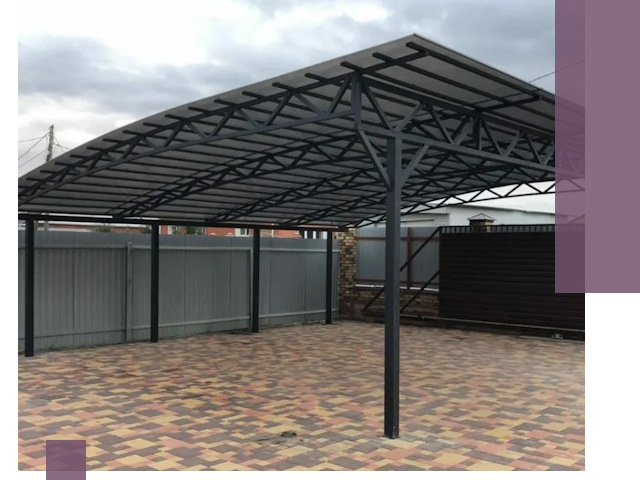 Металлические навесы под ключ в Белове — изготовление и монтаж