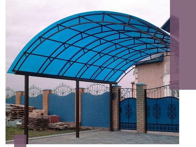 Арочные навесы под ключ в Белове — изготовление и монтаж