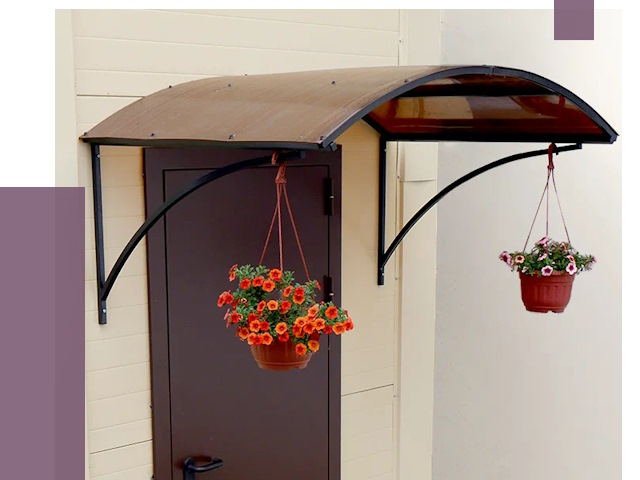 Козырьки над входом в Белове от 15746 руб.  | ПРОЛЁТ-Блв