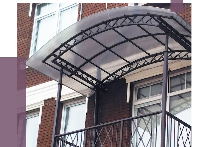 Козырьки над балконом в Белове от 9176 руб. | ПРОЛЁТ-Блв