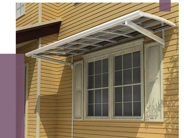 Козырьки над окнами в Белове от 8090 руб. — монтаж, покупки | ПРОЛЁТ-Блв