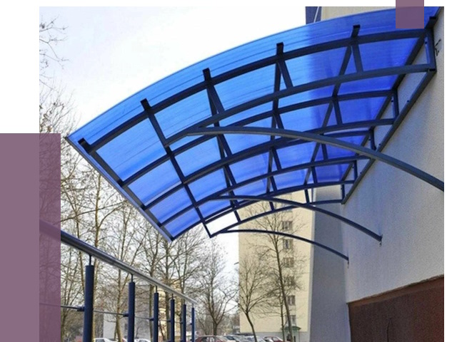 Козырьки из поликарбоната в Белове от 4561 руб. под ключ | ПРОЛЁТ-Блв