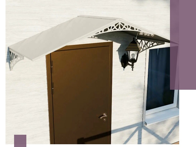 Металлические козырьки на входы и террасы в Белове