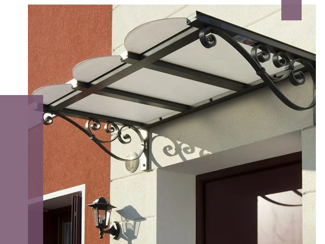 Односкатные козырьки в Белове от 8904 руб.  | ПРОЛЁТ-Блв