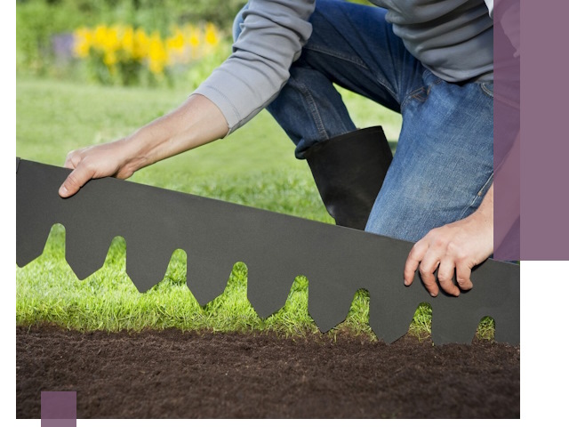 Металлические бордюры для газона в Белове — изготовление и монтаж