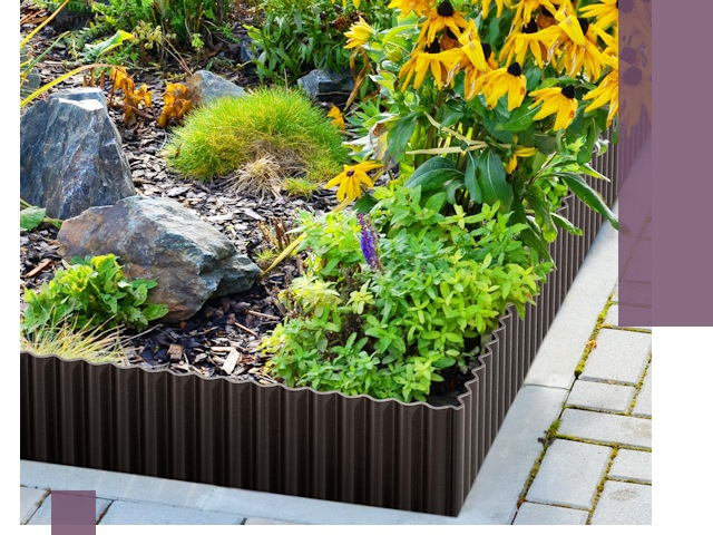 Металлические бордюры для клумб в Белове — производство и монтаж